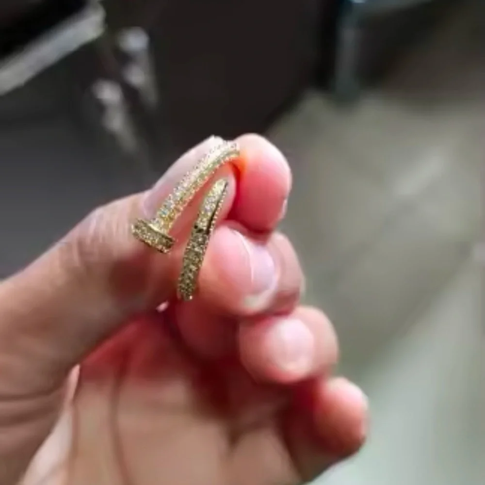 Juste Un Clou Nail Gold Zirconia Ring